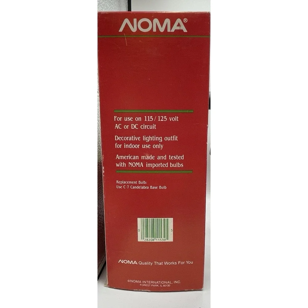 NOMA Vintage Electric‎ Christmas Flame Bulb Candle Hurricane Lamp